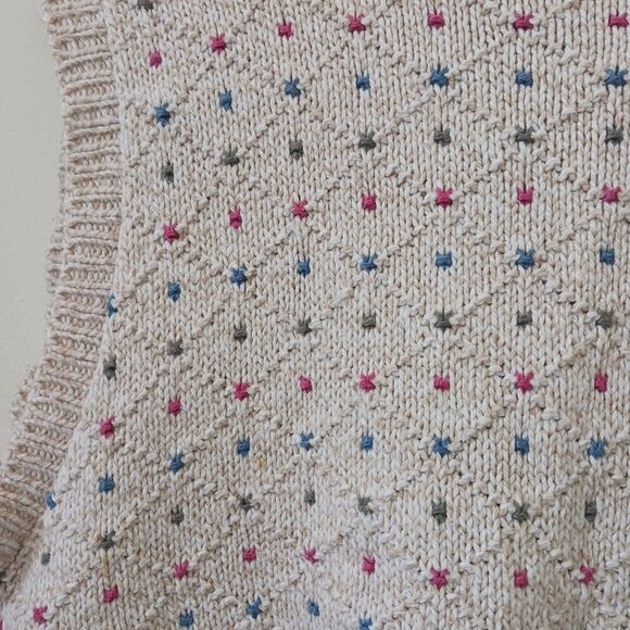 Vintage Northern Reflections Cardigan Vest Knit V Neck Beige Size L - Picture 4 of 6